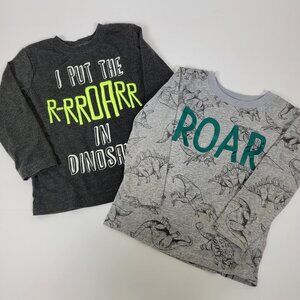 Toddler Bundle Long Sleeve Tee Shirt Dinosaur 2T